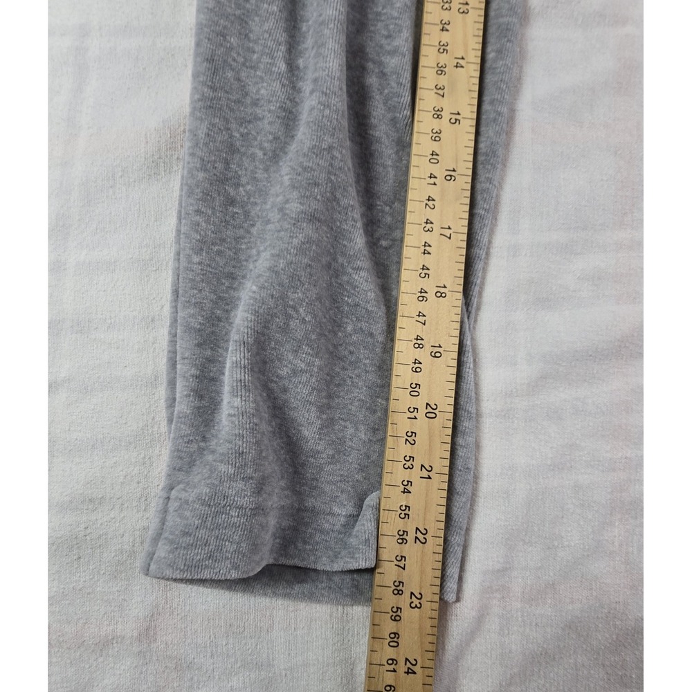 J Jill Sleep Shawl Collar Velour Tie-Waist Robe Pockets Gray XL - Picture 9 of 14
